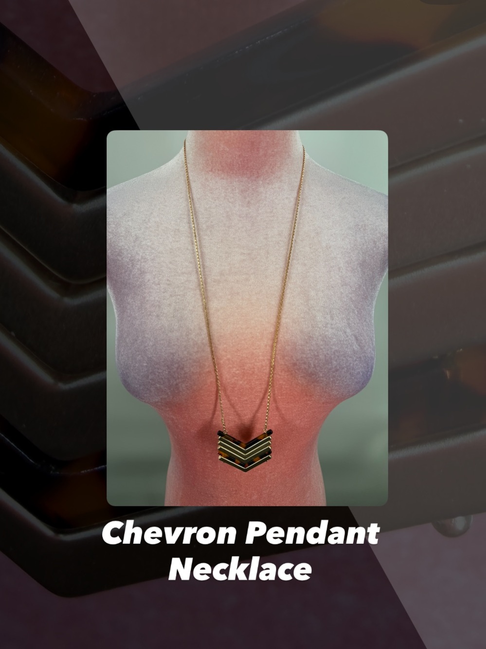EUC Chevron Pendant Necklace